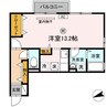 パストラルK　B棟 1Rの間取り