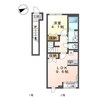 アジュール東福原 1LDKの間取り