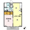 サンクレセントK 1LDKの間取り