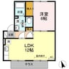 ツインタウンY 1LDKの間取り