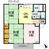 サンブリッジ　B棟 3DKの間取り