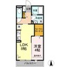 セジュールKAMI G 1LDKの間取り