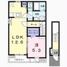 アースメゾン 1LDKの間取り
