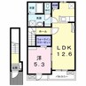 アースメゾン 1LDKの間取り