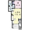 フルール・ユー 1LDKの間取り
