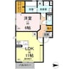エイトビート 1LDKの間取り