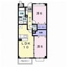 プレ・オリゾン 2LDKの間取り