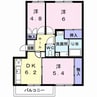 メゾンドール 3DKの間取り