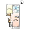 プランドール　ソフィア 1LDKの間取り