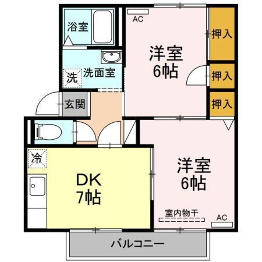 間取図 あざみ B棟