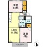 プリムローズ 2LDKの間取り