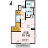 ジーニスⅡ 1Rの間取り