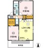 グランシャリオ堀川　C棟 2LDKの間取り