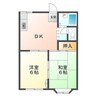 吉井ハイツ　B棟 2DKの間取り
