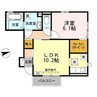 アローム　B棟 1LDKの間取り