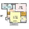 アローム　B棟 1LDKの間取り