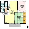 ルミエールセカンド 2LDKの間取り