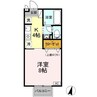 ヴァン 1Kの間取り