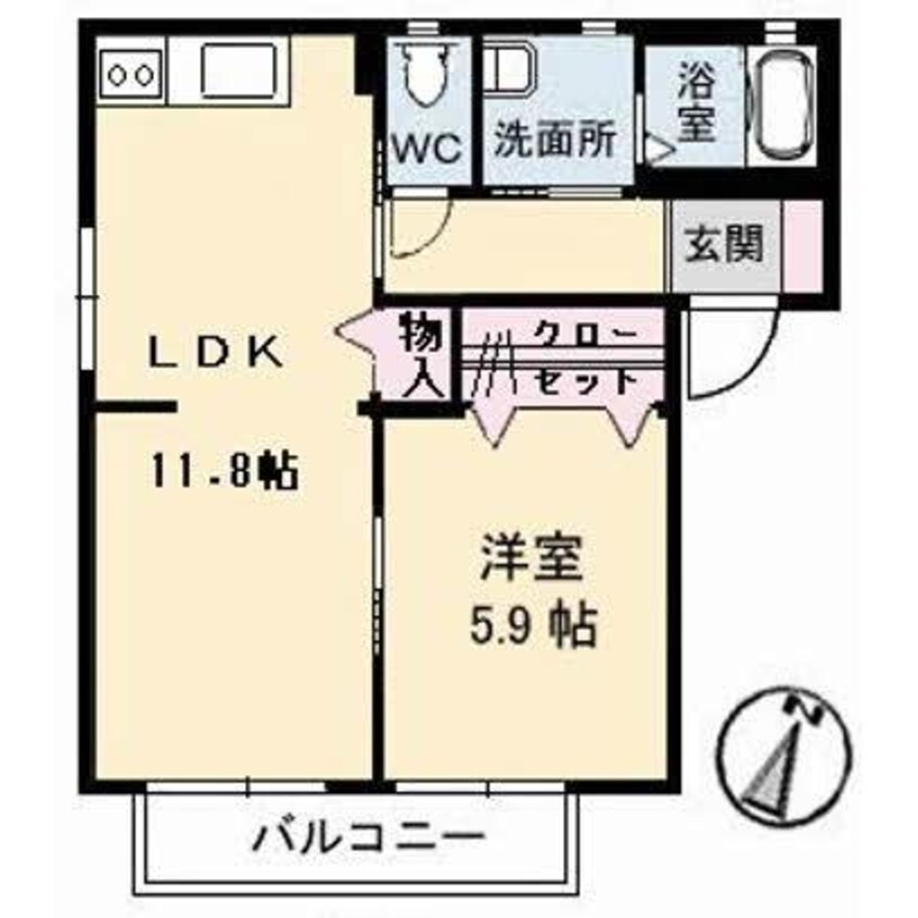 間取図 テンダーヴィラ　A棟
