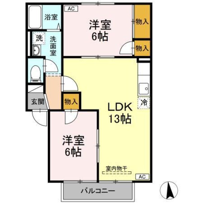 間取図 のぎく　B棟