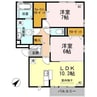 ハイライズ 2LDKの間取り