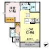 シュパースSFK 1LDKの間取り
