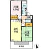 セジュールBON 2DKの間取り