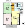 セジュールアンヌ　C棟 2DKの間取り