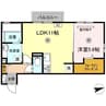 アコルトD 1LDKの間取り