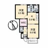 シャーメゾン大山 B棟 2Kの間取り