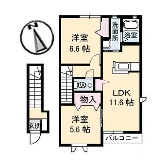 間取図 シャーメゾン大山 B棟