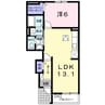 グレイス ベルⅡ 1LDKの間取り
