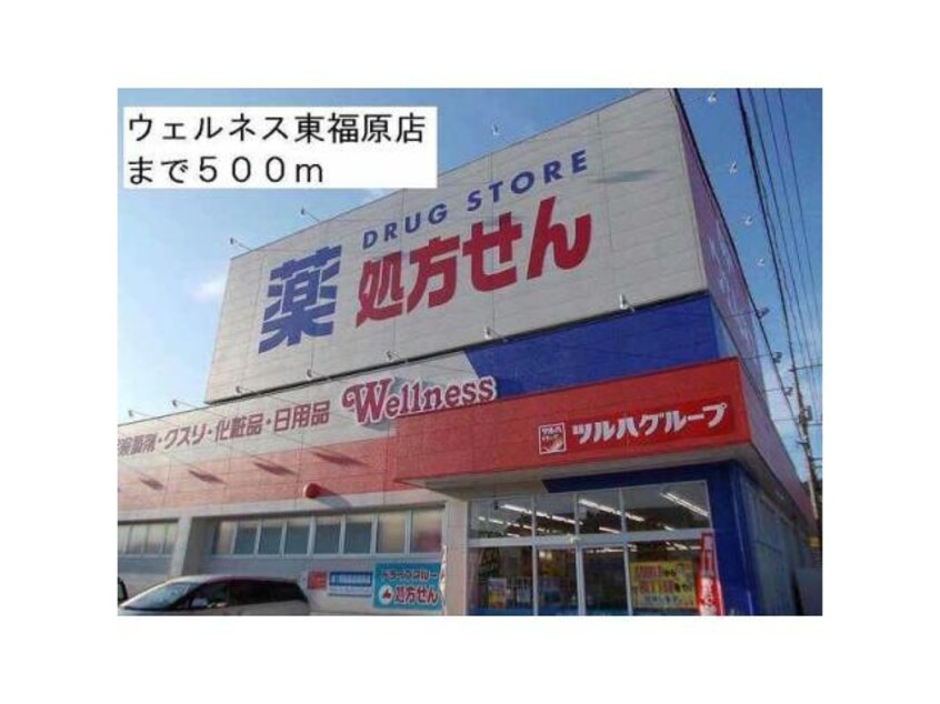 ドラッグストアウェルネス東福原店(ドラッグストア)まで841m グレイス ベルⅡ