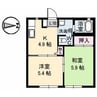ラフォーレ アダチ 2Kの間取り