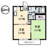 ラフォーレ アダチ 2Kの間取り