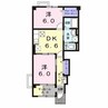 プロムナードB 2DKの間取り