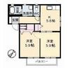 エポック・ヴィラ　A棟 2Kの間取り