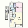プレッソ　エテルノ 1LDKの間取り