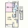 プレッソ　エテルノ 1LDKの間取り