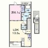 プレッソ　エテルノ 1LDKの間取り