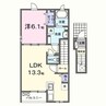 プレッソ　エテルノ 1LDKの間取り