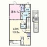 プレッソ　エテルノ 1LDKの間取り