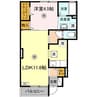 コルサージュ 1LDKの間取り
