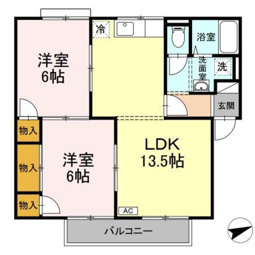 間取図 スティブル　B棟