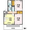 ストークシャルム原田 2DKの間取り