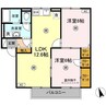 ディアコート　A棟 2LDKの間取り