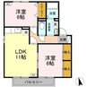 ミキカメディアマンションA 2LDKの間取り