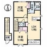 T.H.サルーテ　A棟 2LDKの間取り