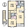 T.H.サルーテ　A棟 2LDKの間取り