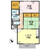 メゾンエタンスレ 2LDKの間取り